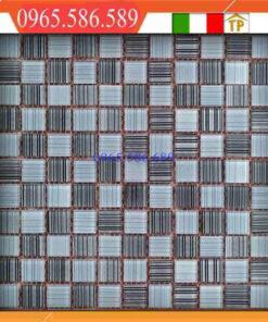 Gạch Mosaic thuỷ tinh màu xám VINTB0011