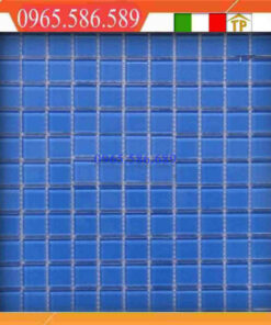 Gạch Mosaic thuỷ tinh màu xanh hồ bơi VINTB028