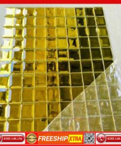 Gạch Mosaic thuỷ tinh kinh cương vàng VINTT024