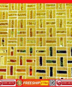 Gạch Mosaic thuỷ tinh màu vàng cho karoke-bar VINTT19
