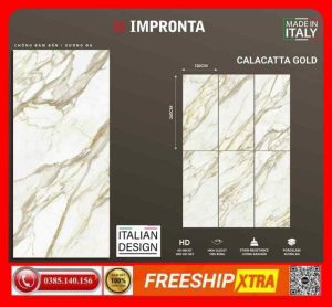 Gạch 120x260 spain mpronta-calacatta-gold-