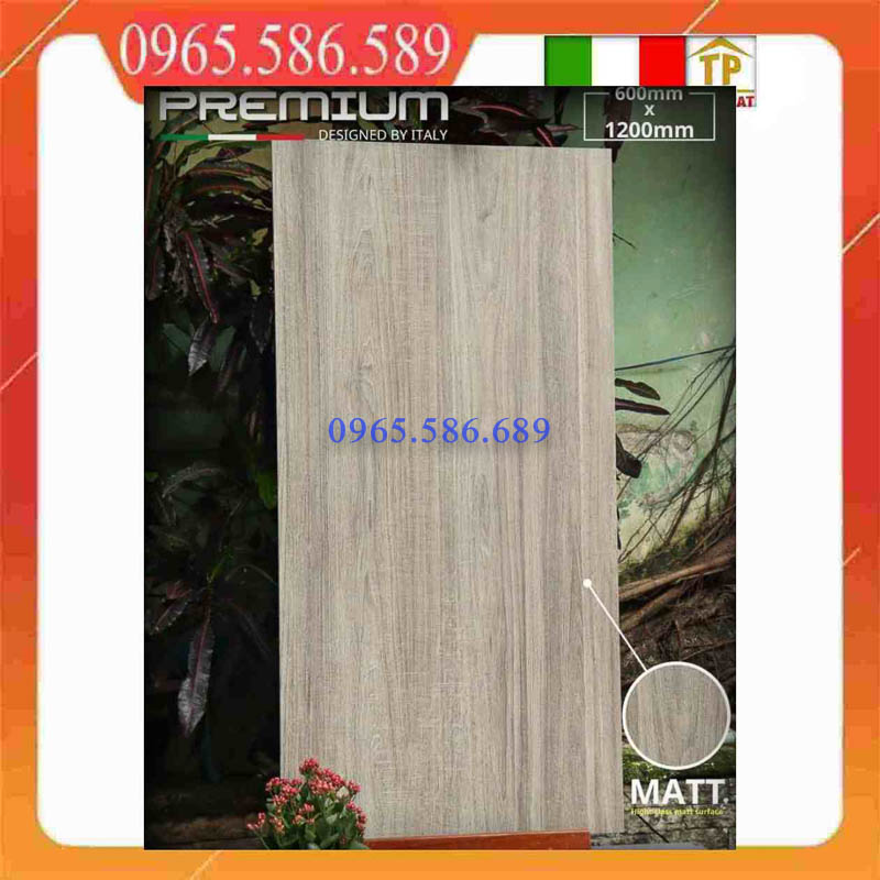 Gạch 60x120 APODIO vân gỗ mờ VIN-61333009 sọc ngang xám