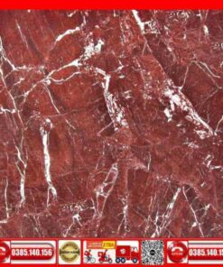 Gạch 60x60 Granite NS662D đỏ cam tia chớp xám