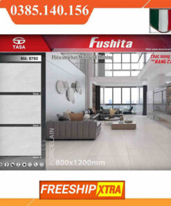 Gach 80x120 Fushita 8782 xám nhạt