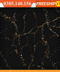 Gạch 60x60 Takao 16305 đen vân vàng cam