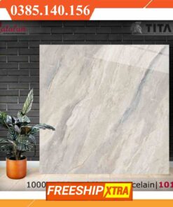 Gạch 1mx1m Catalan 1010 vân mây kem