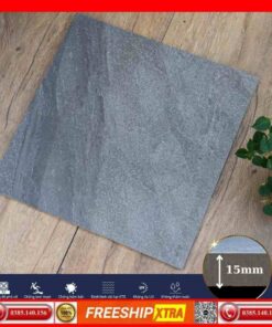 Gạch 60x60 Apodio SG-504 đá nhám lát sân dày 15 mm màu xám
