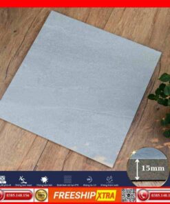 Gạch 60x60 Apodio SW-508 đá nhám lát sân dày 15 ly màu xám nhạt