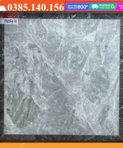 Gạch 60x60 Prime 39054 viên điểm vân đá bóng kính màu xám