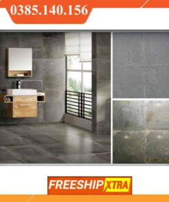 Gạch 60x60 Terrazzo tông xám bê tông cổ điển VIN21D