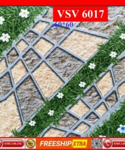 Gạch 50x50 sân vườn sỏi xám sugar VSV6017