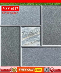 Gạch 50x50 sân vườn sỏi xám VSV6117