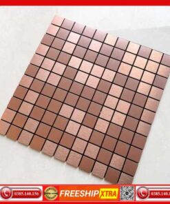 Gạch Mosaic thuỷ tinh kim loại màu đồng VINTT023
