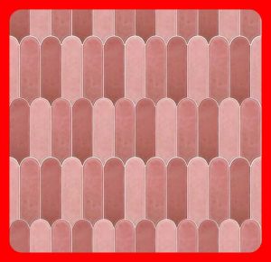 Gạch Mosaic lông vũ màu hồng - Vinceramic