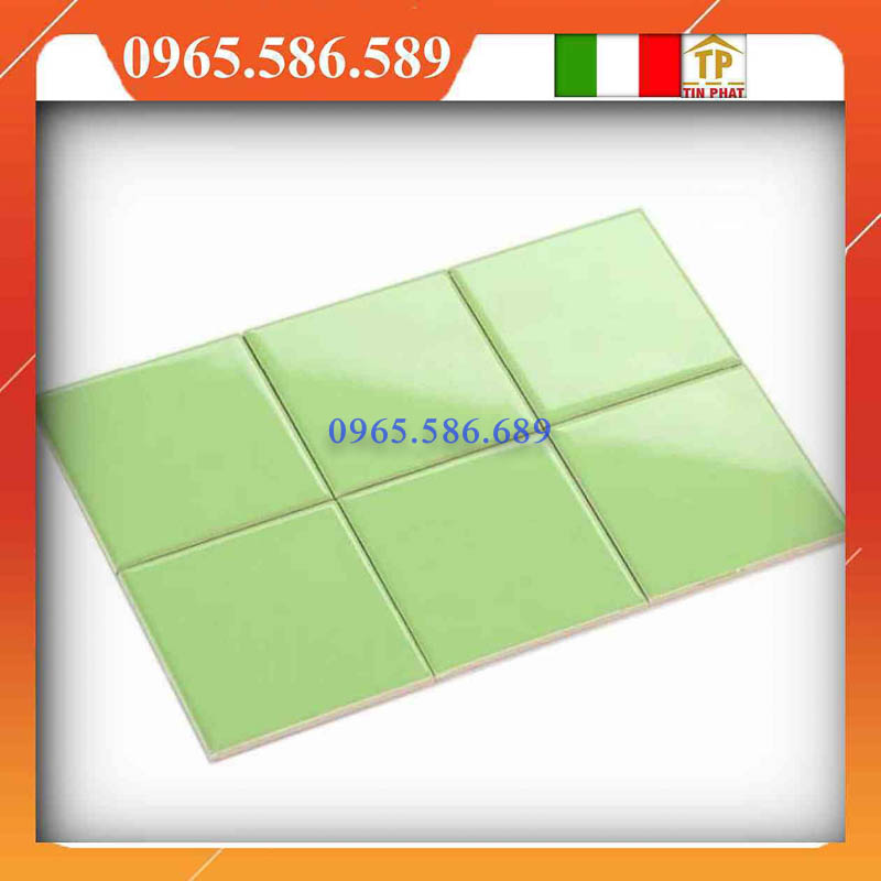 Gạch Mosaic hình vuông 10x10 màu xanh lá cây VINHV1106