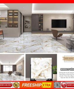 Gạch 60x60 Prime 60147 màu trắng vân vàng