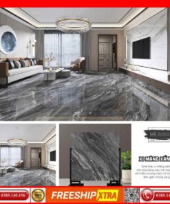 Gạch 60x60 Prime 60150 vân đá màu xám nâu