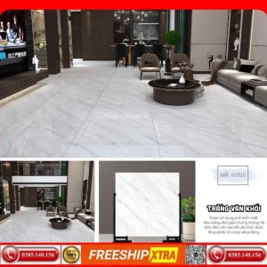 Gạch 60x60 Prime 60155 màu trắng vân xám