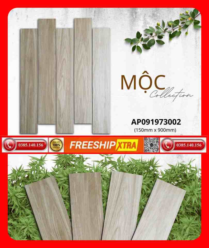Gạch 15x90 APODIO Mộc AP091973002