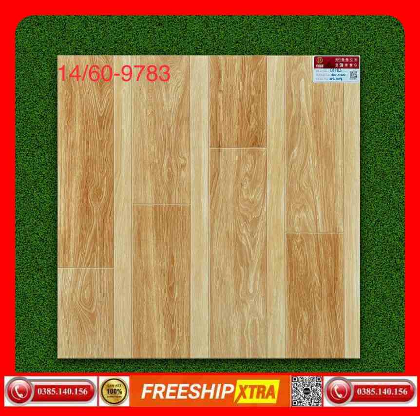 Gạch 60x60 Prime 9783 vân gỗ nâu