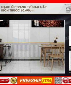 Gạch 60x90 Prime 8054-8055 màu trắng vân xám