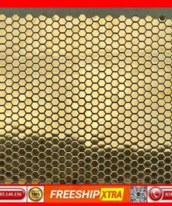 Gạch Mosaic thuỷ tinh màu vàng hình lục giác VINMHG-9515