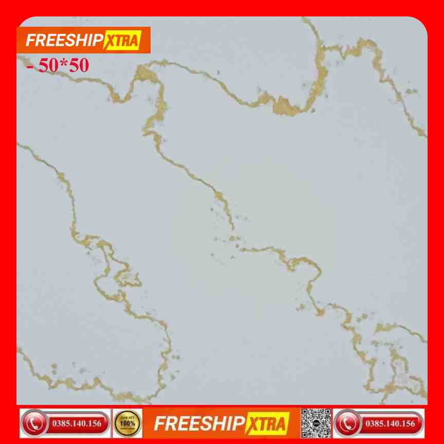 Gạch lát 50x50 Prime 15053 màu trắng vân vàng