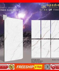 Gạch 80x160 Apodio 5071 màu trắng tia chớp xám