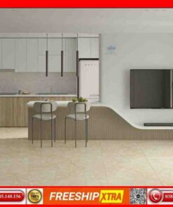 Gạch 80x80 Ý Mỹ Pierre-Cardin-EF89005R vân mây màu vàng