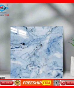 Gạch 80x80 Ý Mỹ Pierre Cardin F88018 màu xanh