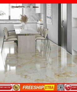 Gạch 80x80 Ý Mỹ Pierre-Cardin-F88022R vân đá màu vàng