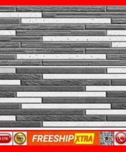 Gạch ốp 20x60 Prime 18104-18105 đá ghép trang trí màu xám