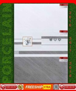 Gạch 30x60 Prime 3616-3618-3617-3619 đá mờ màu xám