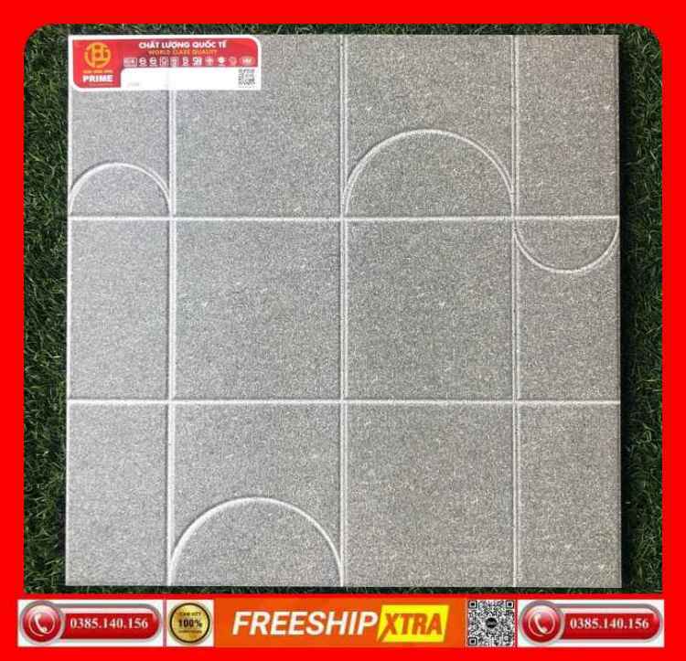 Gạch lát sân 40x40 Prime 4404 Terrazzo màu xám đá mờ - matt