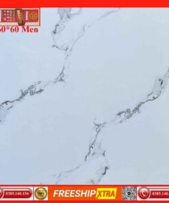 Gạch lát 60x60 Prime 15218 trắng vân xám khói