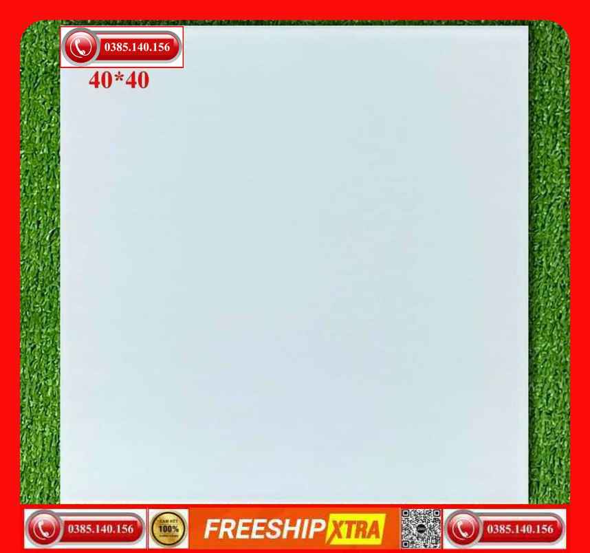Gạch lát 40x40 VIN4400 trắng trơn