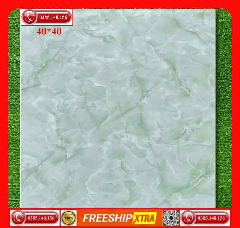 Gạch lát 40x40 VIN4405 vân đá xanh