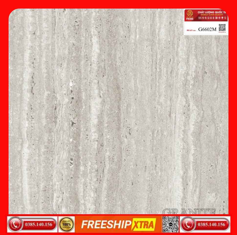 Gạch 60x60 Prime G6602M Granite mờ mịn xám