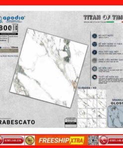 Gạch 80x80 Apodio 8030 Arabescato dày 10mm