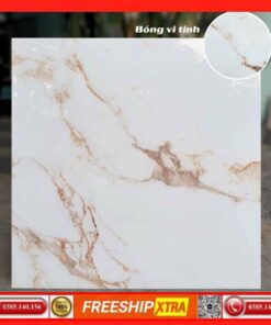Gạch 80x80 Apodio 8021 trắng vân vàng gold