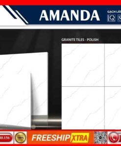 Gạch 60x60-7506 Amanda 80x80-8506 trắng vân xám khói