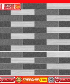 Gạch ốp 20x60 Prime 18108 đá ghép trang trí màu xám