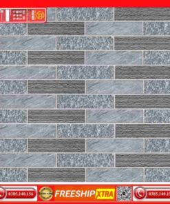 Gạch ốp 20x60 Prime 18109 đá ghép trang trí màu xám