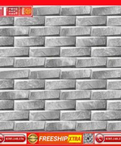 Gạch ốp 25x50 Prime 09125 trang trí màu xám 3D