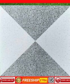 Gạch lát 40x40 Prime 08015 Terrazzo màu xám mờ - matt