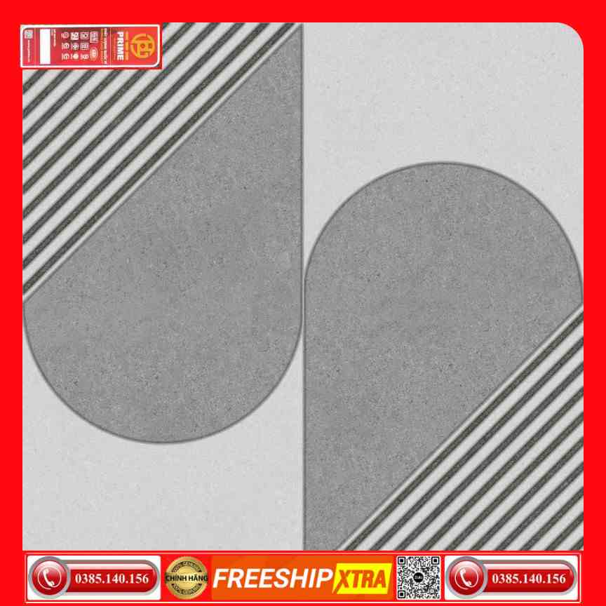 Gạch lát 40x40 Prime 08028 màu xám mờ - matt