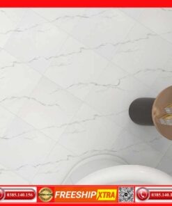 Gạch 40x40 lát nền XB401 màu trắng vân xám khói mờ-matt
