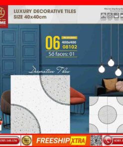 Gạch lát 40x40 Prime 08102 Terrazzo mờ - matt
