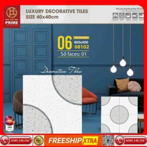 Gạch lát 40x40 Prime 08102 Terrazzo mờ - matt