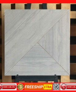 Gạch 60x60 India Wood Linear Matt gỗ xám 3D
